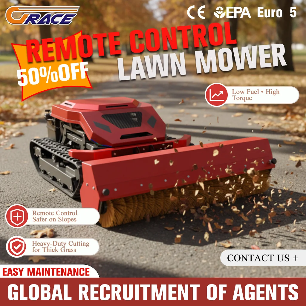 

2026 New Smart RC Tracked Crawler Mower Reliable Remote Control Slope Mower with Powerful Engine High Quality for Sale