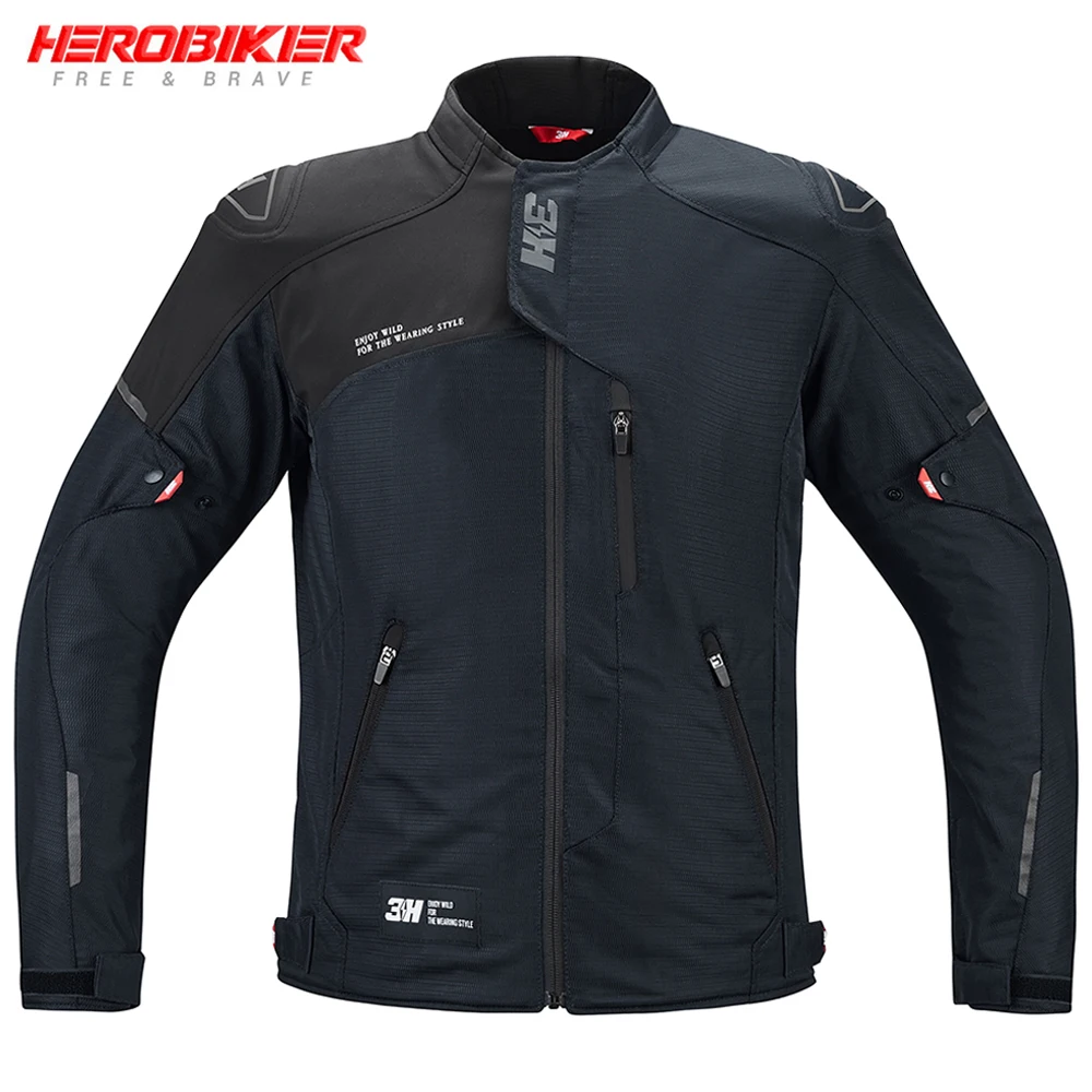 

Motorcycle Jacket Breathable Wear-resistant Motorbike Jacket Anti-fall Motocross Clothing Reflective Men's Biker Jacket Summer