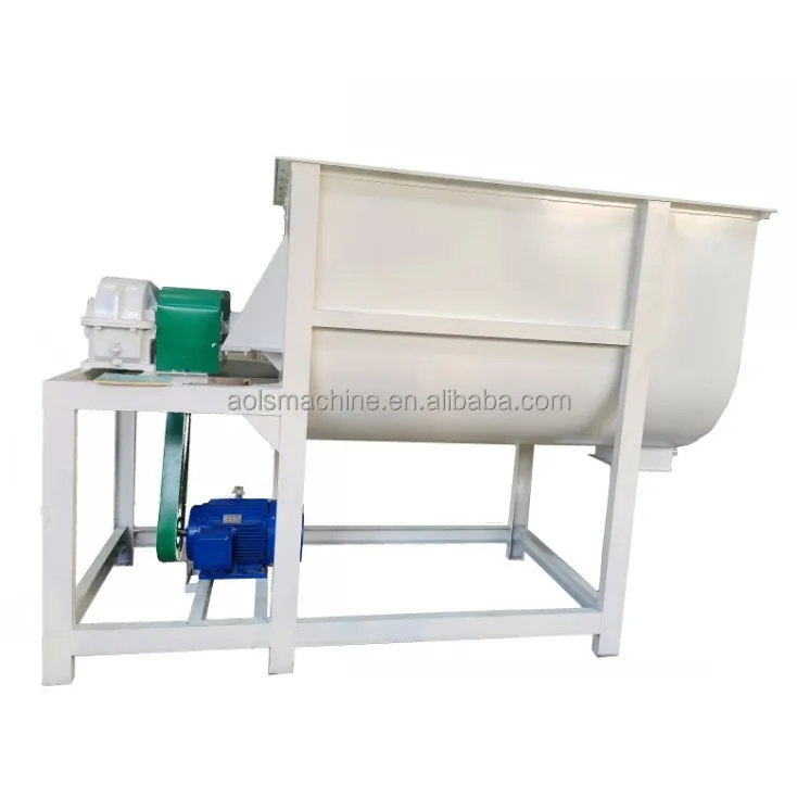 

Ribbon Blender Food Incense Dry Powder Pellet Mixer Mixing Blending Machine 500 Kg 100kg Fish Chicken Dog Poultry Feed Mixer