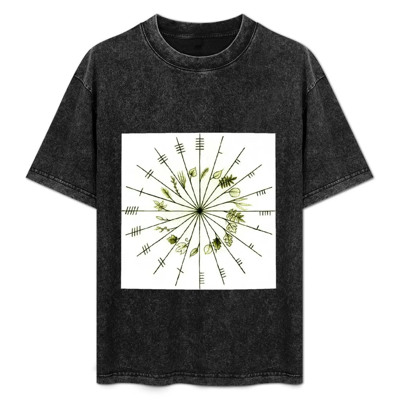 Camiseta Ogham Wheel de algodão macio e leve