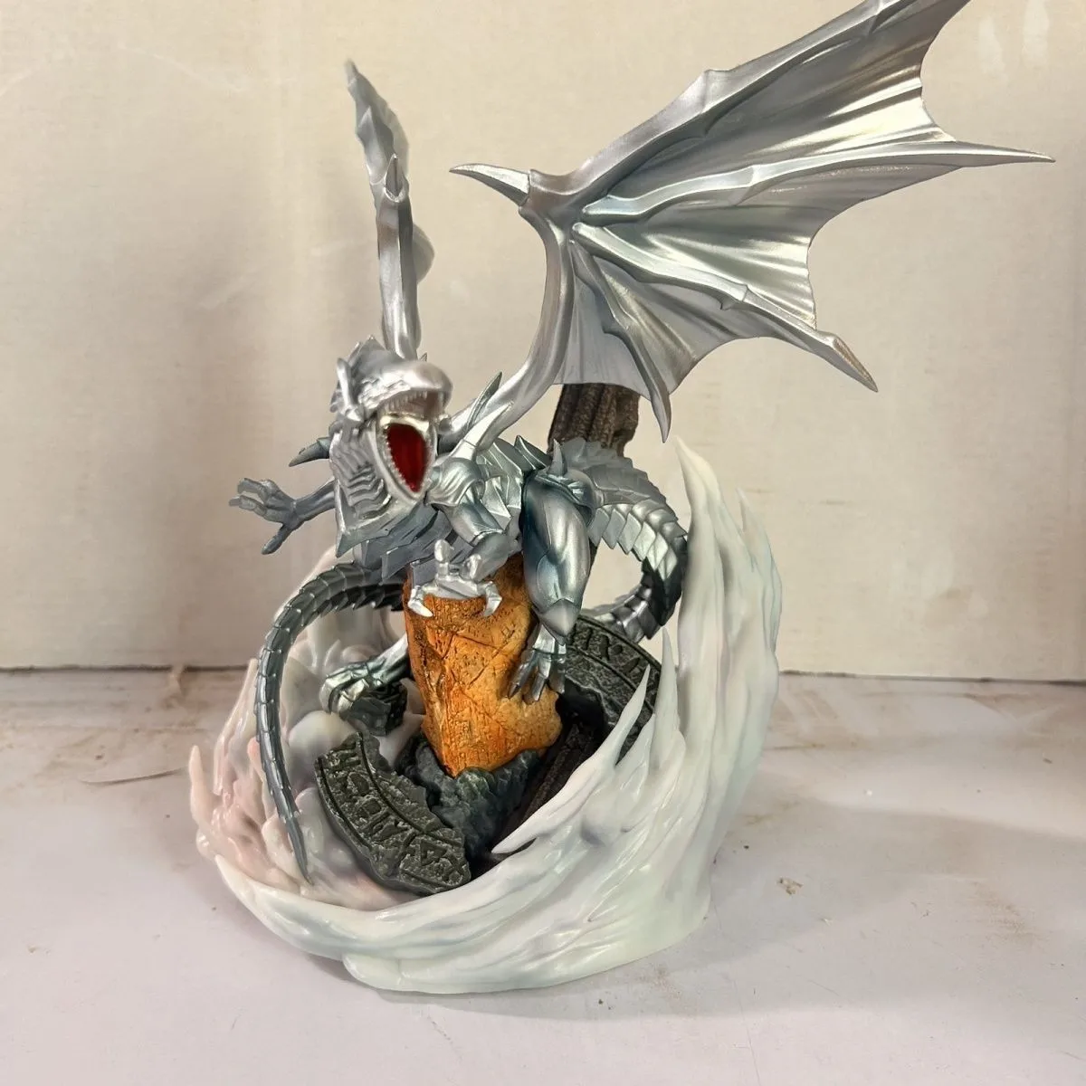 25cm Duel Monsters Anime Figures Periphery Blue-Eyes White Dragon PVC Model Gk Action Statue Ornament Crafts Gifts Toys for Boys