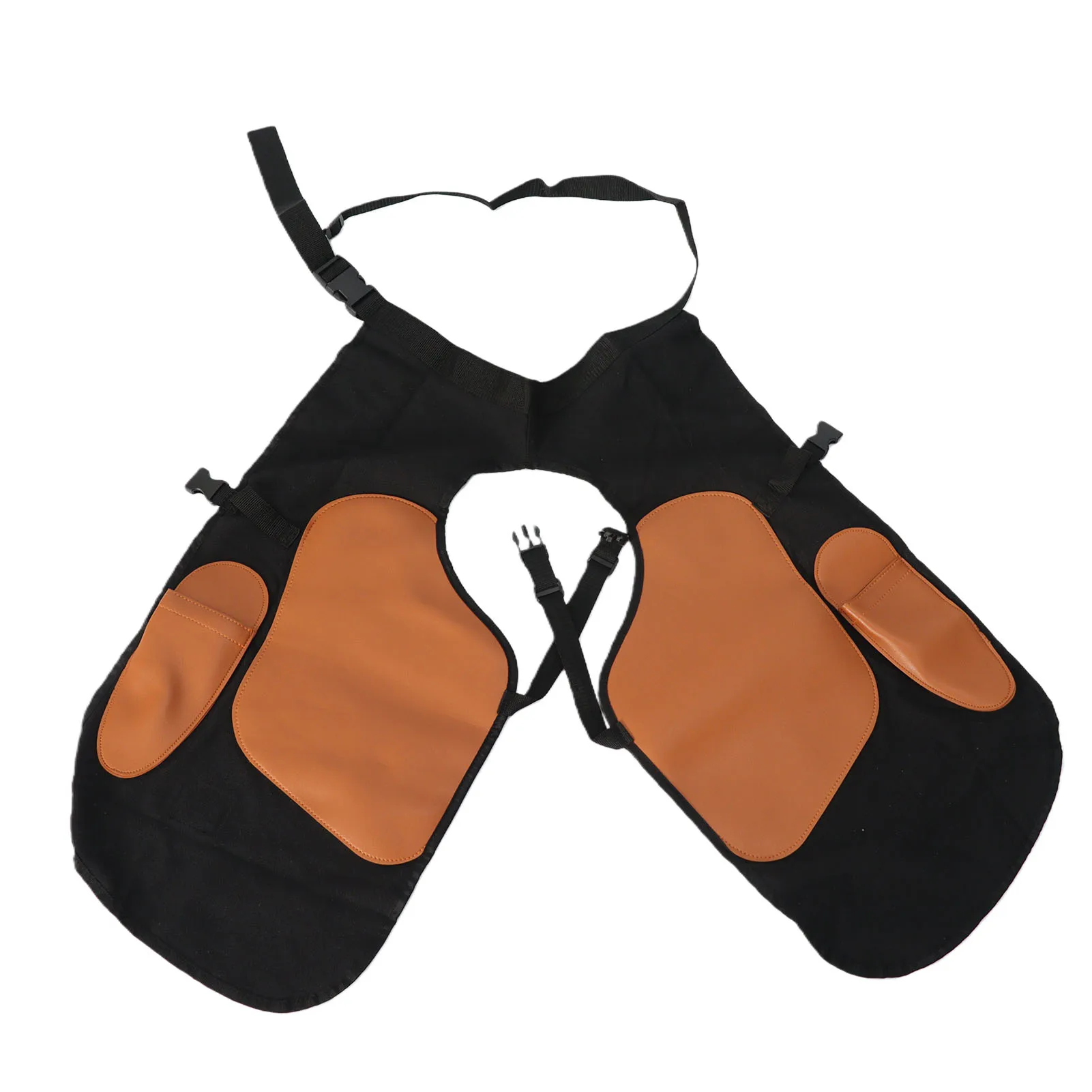 

Adjustable Equine Farrier Apron Wear Proof Canvas with PU Split Leather Coating Stable Horse Grooming Protective Supplies