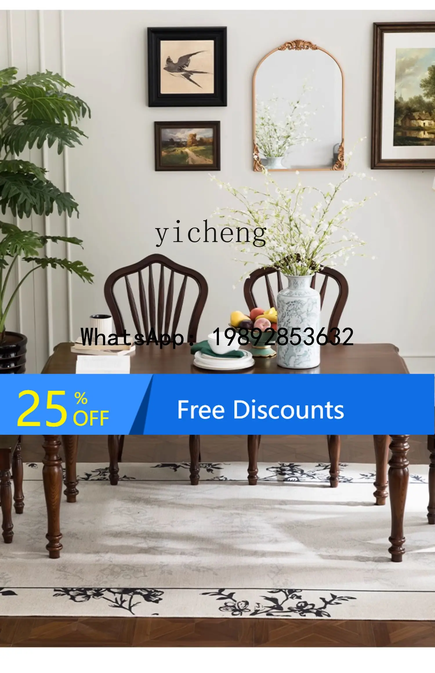 

dining table solid wood rectangular all solid wood ash wood light luxury Nanyang style