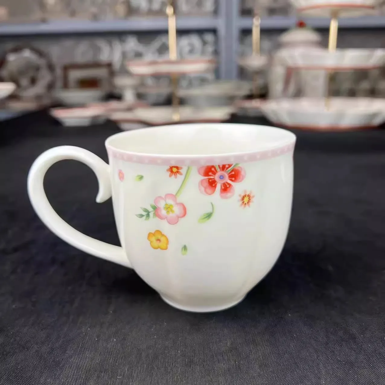 Hard Porcelain Tableware Easter Spring Awakening Series Tulip Plate Salad Plate Coffee Cup Saucer Vase Flat Plate 2