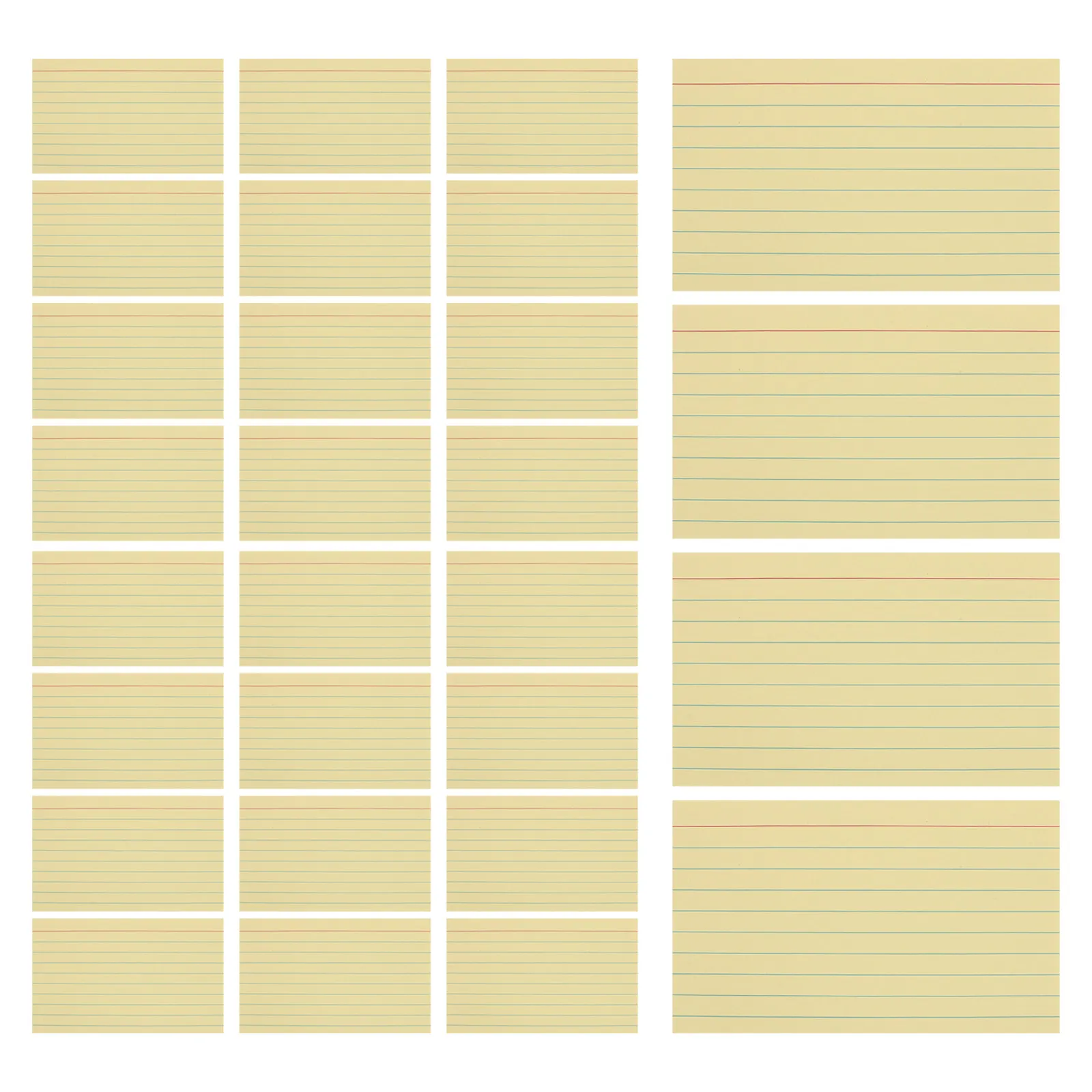 300Pcs Ruled Index Cards 3x5 Thick Quality Paper Smooth Writing Surface Portable Revision Flashcards Organized Study Guide Notes