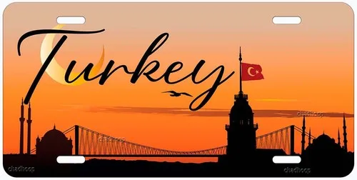 Turkey Istanbul Sunset Novelty Car License Plate Aluminum