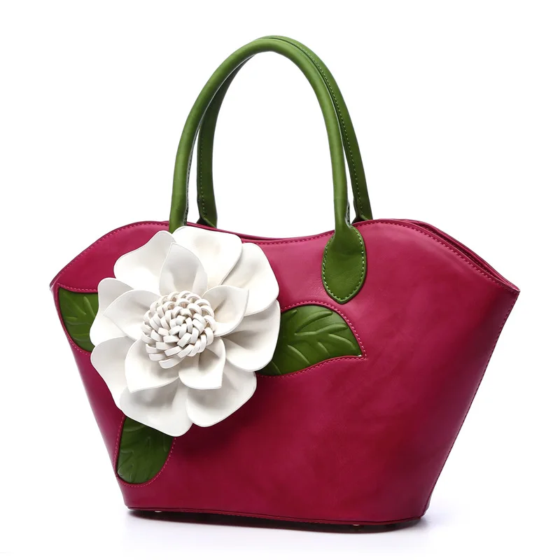 2023 Women\'s New Fashion Big Flowers National Style Handbags Retro Tote Bag Shoulder Bag Dress Wedding Party Club Bag