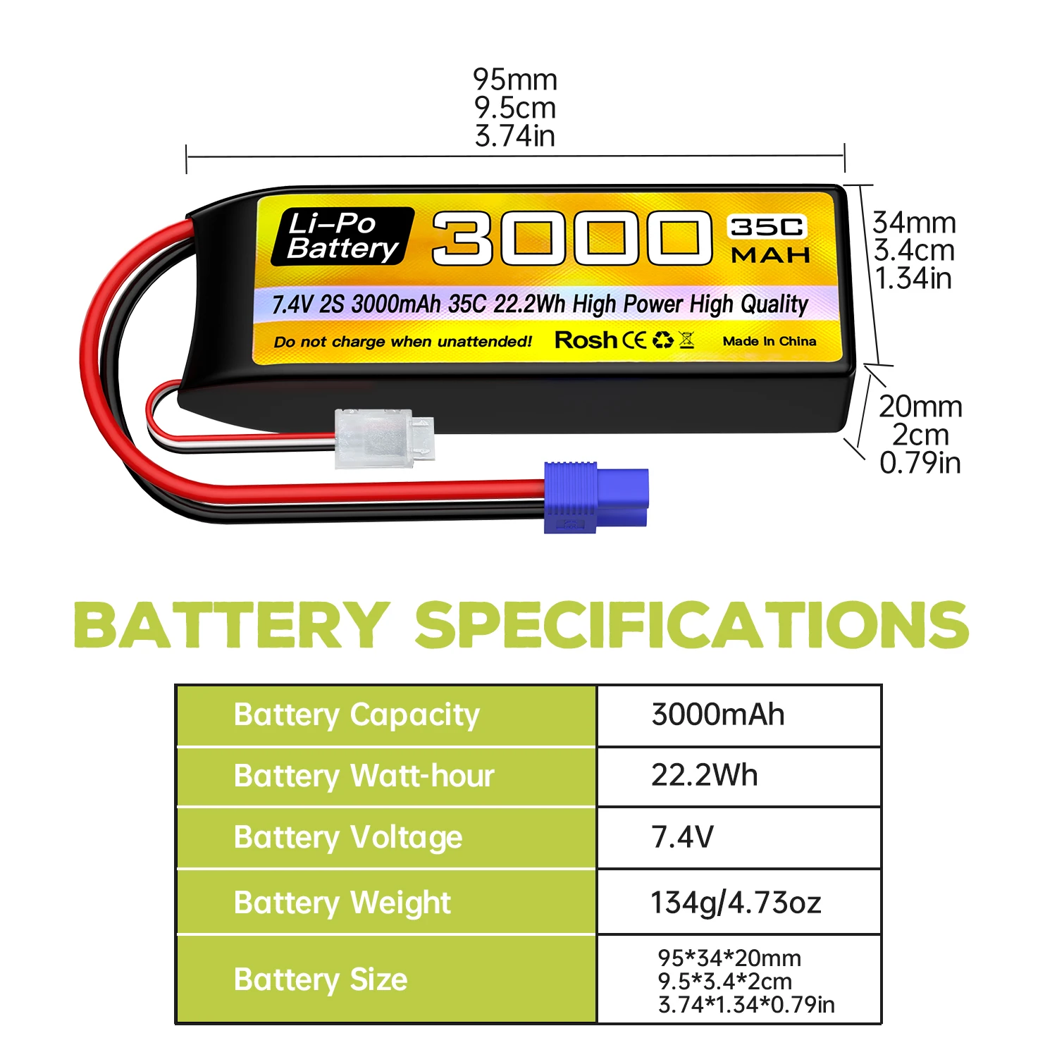 Bateria lipo 2s 7.4v 3000mah 35c com cabo de carregamento usb para carro rc, caminhão, navio rc, quadricóptero aeronave rc fpv drone bateria
