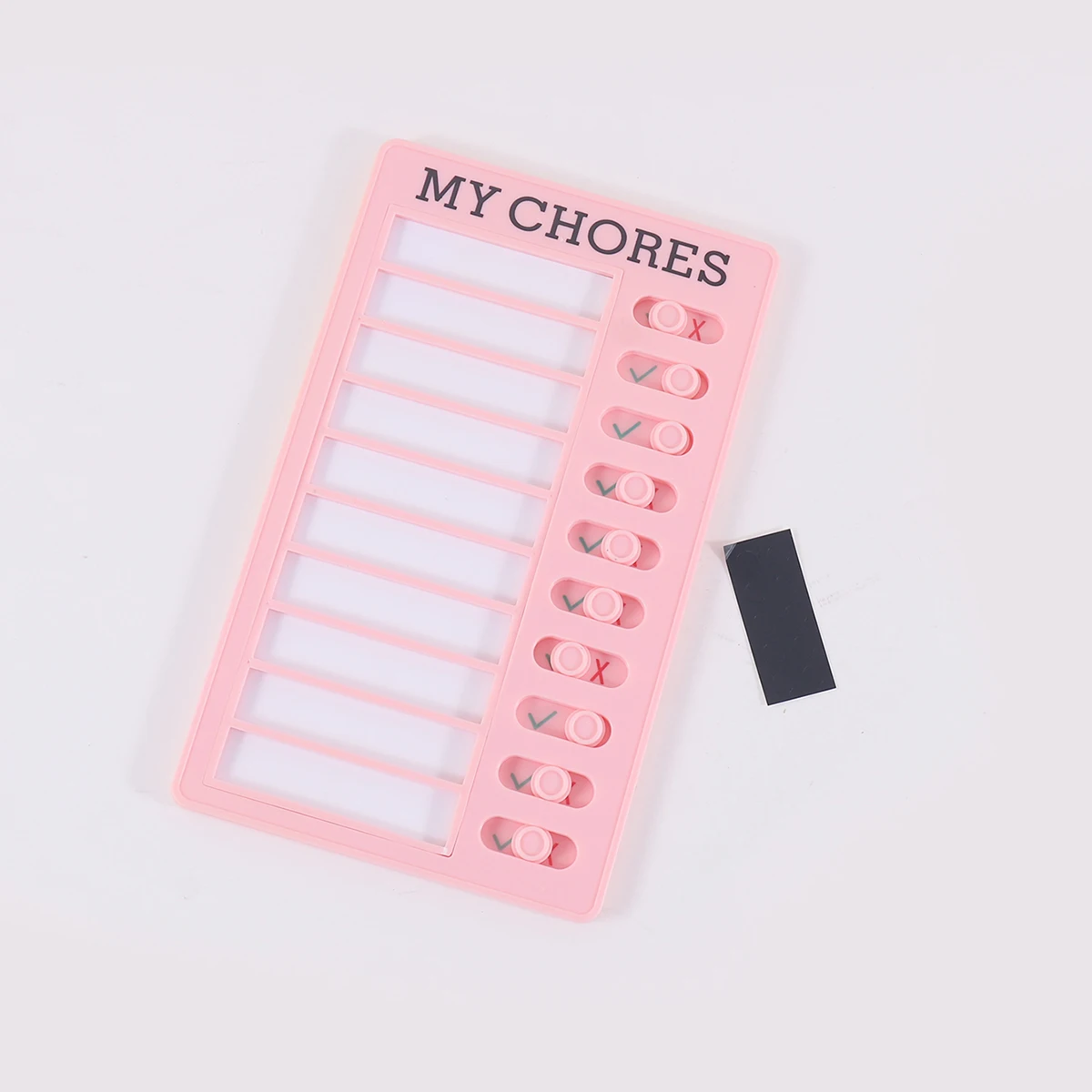 Self Discipline Checklist Board, Replaceable Plastic Chore Chart for Kids Adults, Summer Task Planner & Daily Habit Tracker