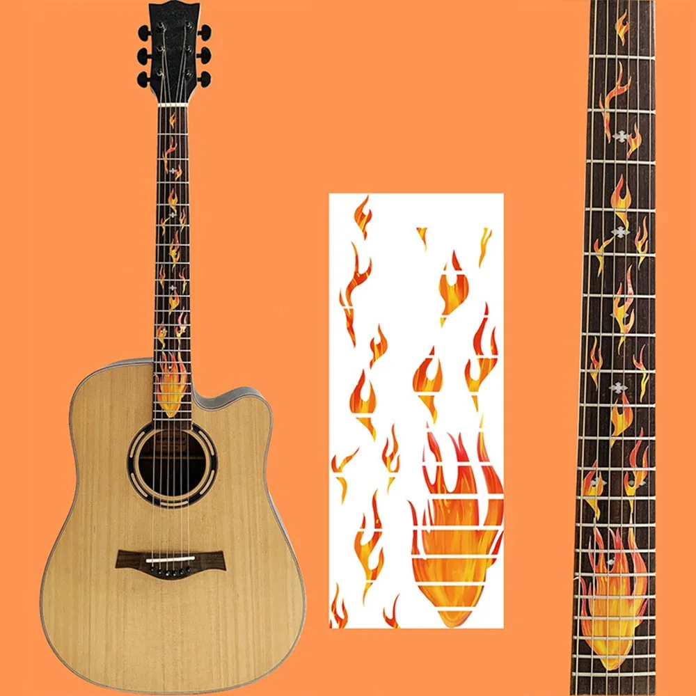 Pegatina de diapasón de Guitarra de PVC, piezas de Guitarra eléctrica DIY, calcomanía con incrustaciones de bajo, decoraciones de instrumentos, accesorios de Guitarra