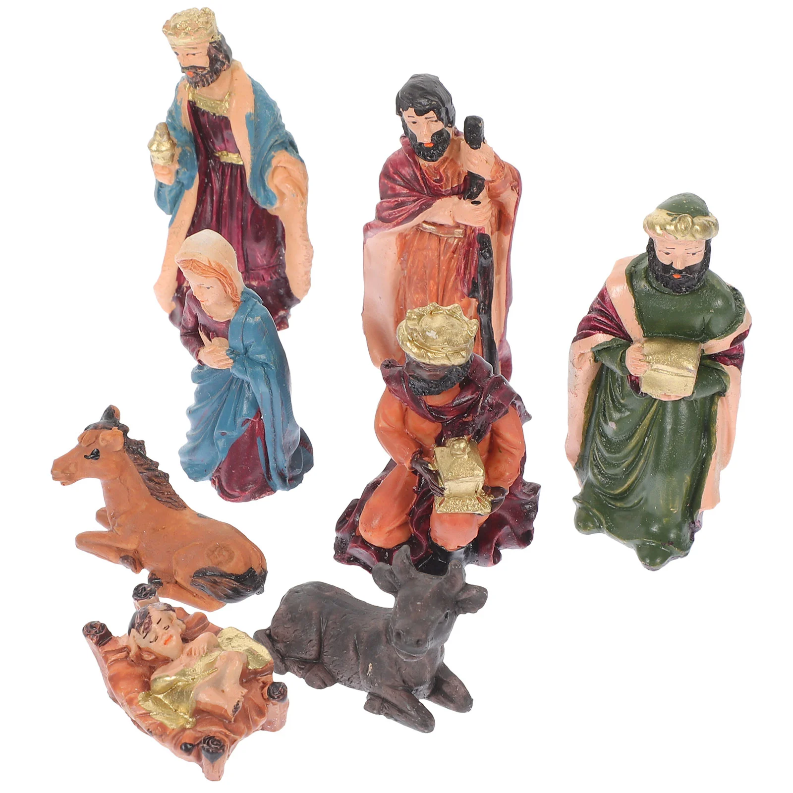 Birth of Jesus Sculptures Delicate Nativity Decors Manger Ornaments Christmas Decoration Xmas Decorations