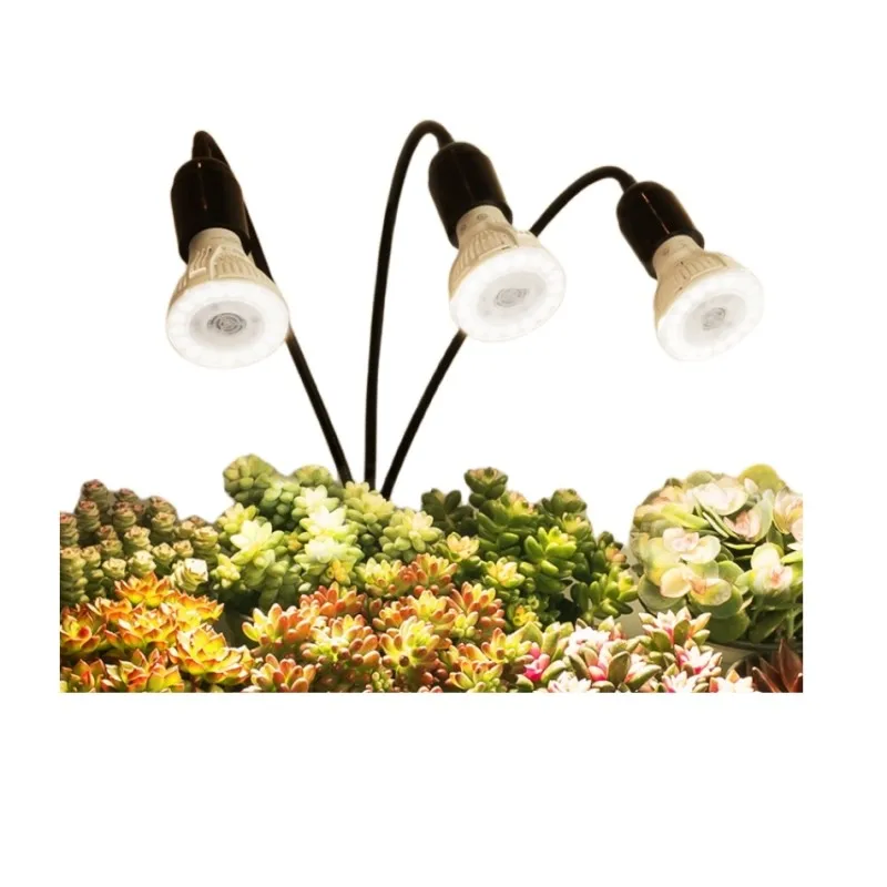 Lampe LED à réinitialisation Complet pour Plante, 1 à 4 Têtes, Éclairage de Croissance Charnu, pour Jardin, Plante Verte d'Nik, Fleur, Spot à Prise