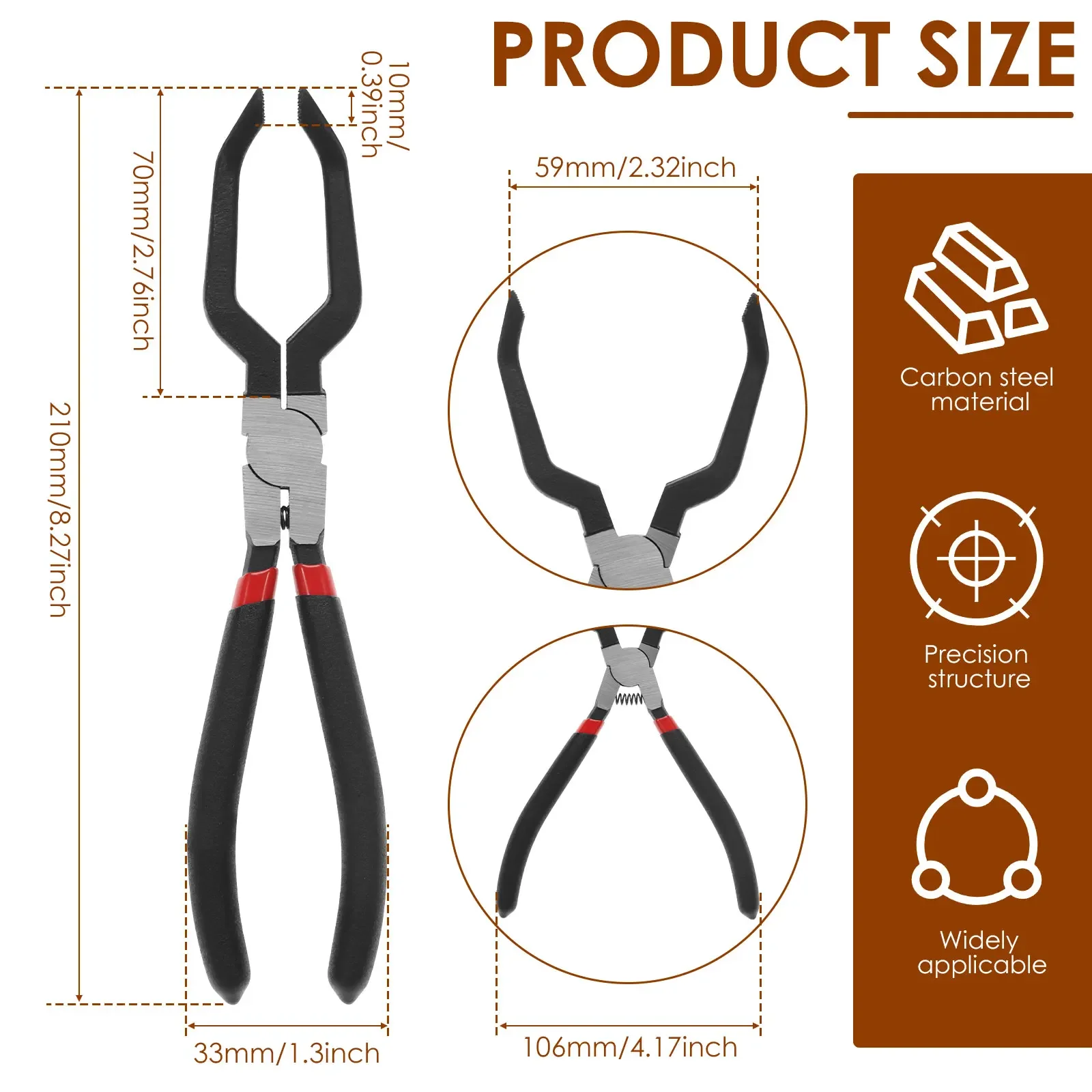 Electrical Connector Plier Electrical Disconnect Plier for Car Fuel Line Disconnect Tool with Anti Slip Grip for Air Flow Sensor