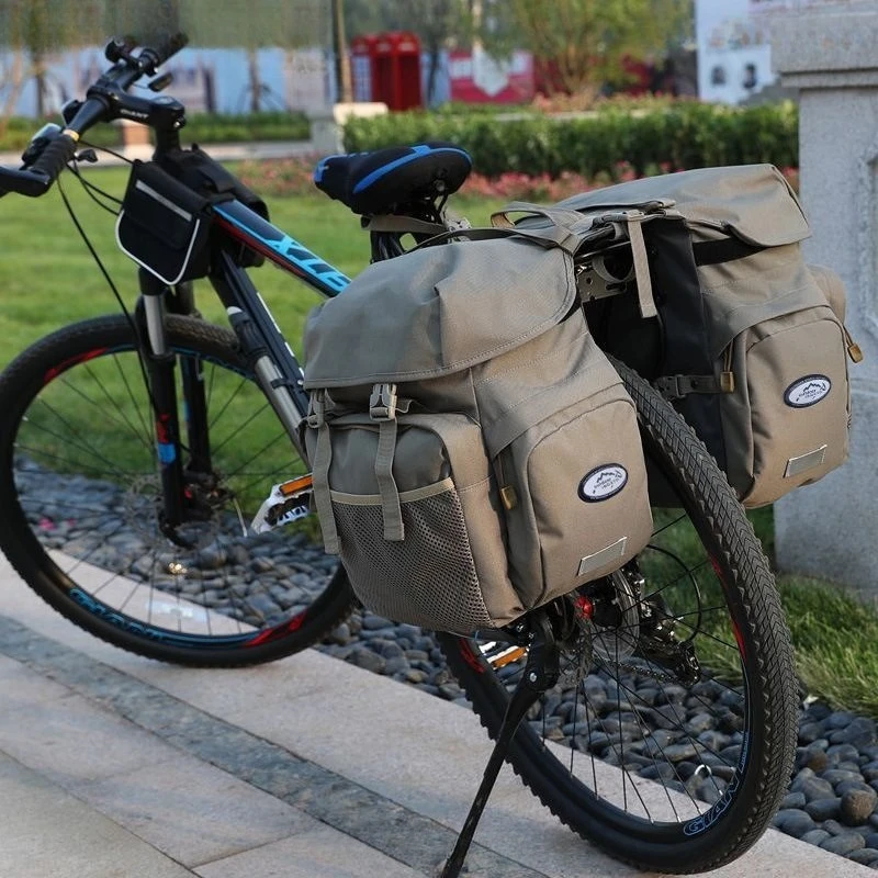 

Велосипедная сумка-баул 50 л для туризма, большая вместительная сумка на задний багажник, водонепроницаемый комплект для велопутешествий