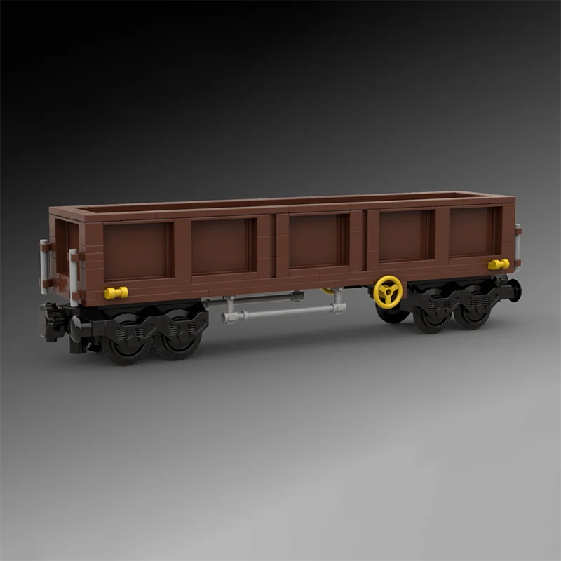 

MOC Open Coal Wagon, passenger train carriage model building block train children's toy assembly Christmas gift building block