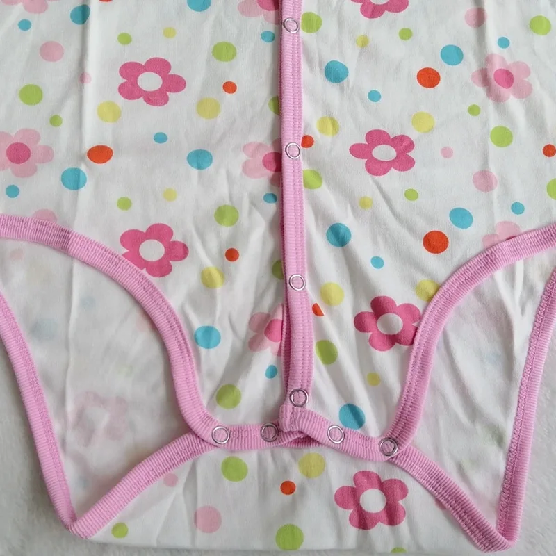 Pink Flowers Bodysuit With Front Snaps/Adult Onesie/ABDL Adult Baby Romper/DDLG Clothes/Couple Home Playsuits