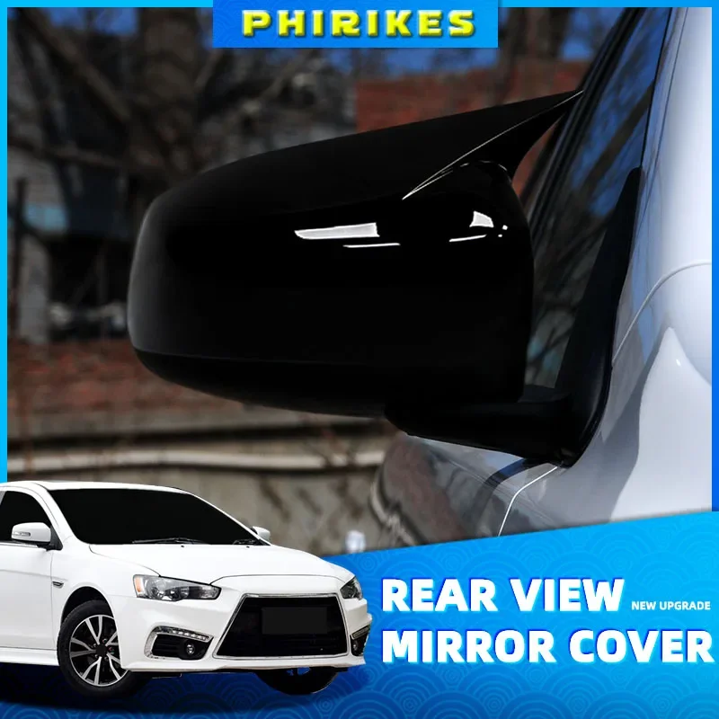 Carbon Fiber Add On Style Side Door Rearview Mirror Covers For Mitsubishi Lancer X 10 EX EVO 2013-2016 Mirror Caps