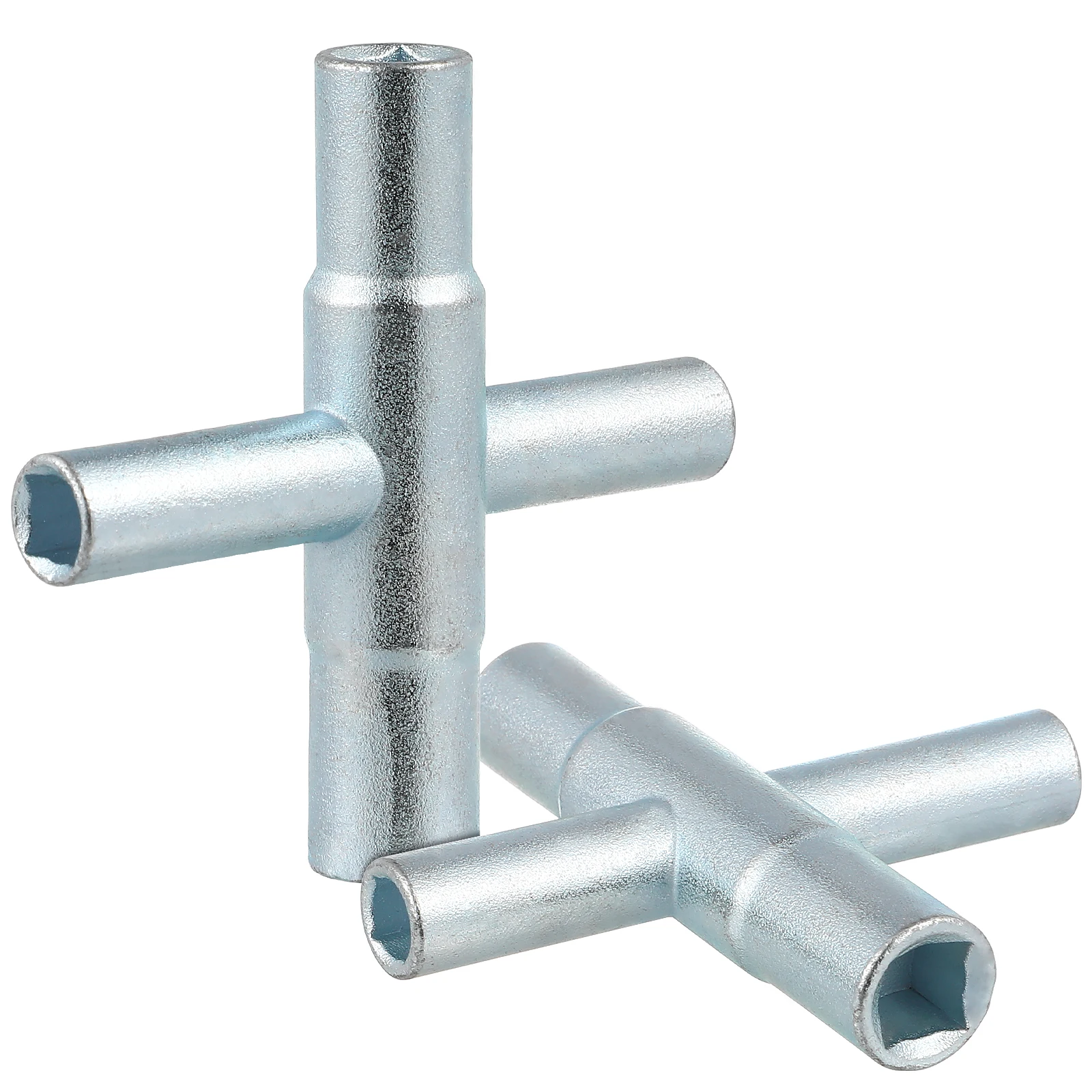 

2 Pcs Water Key Faucet Tool Sillcock Puller Steel Shower Valve Repair Spigot Wrench Silver Color Outdoor Use