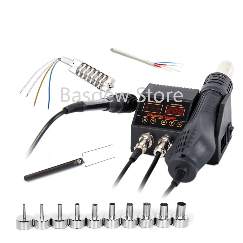 

2-In-1 hot air dismantling and welding table, repairing and desoldering chip electric soldering iron welding station