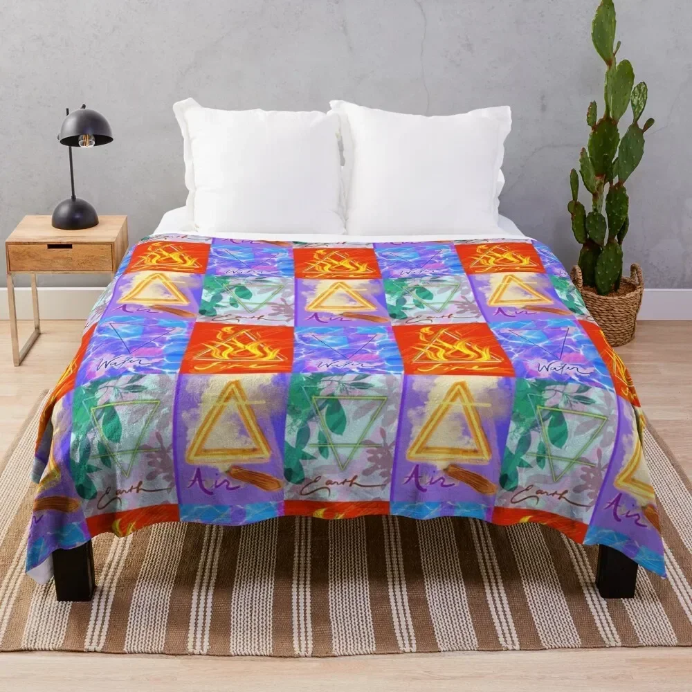 

Quadratic Elemental Balance Throw Blanket Cozy Home Blanket Gift for Christmas Holiday