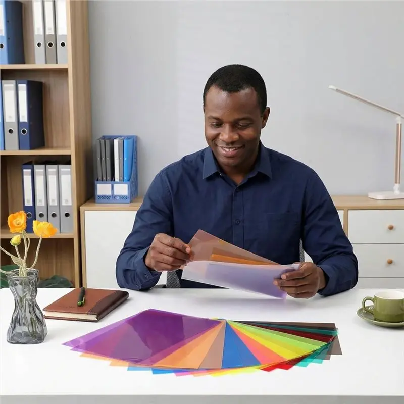 B97A-A4 Colored PVC Sheets 18-Pack, 9 Colors For DIY Crafts