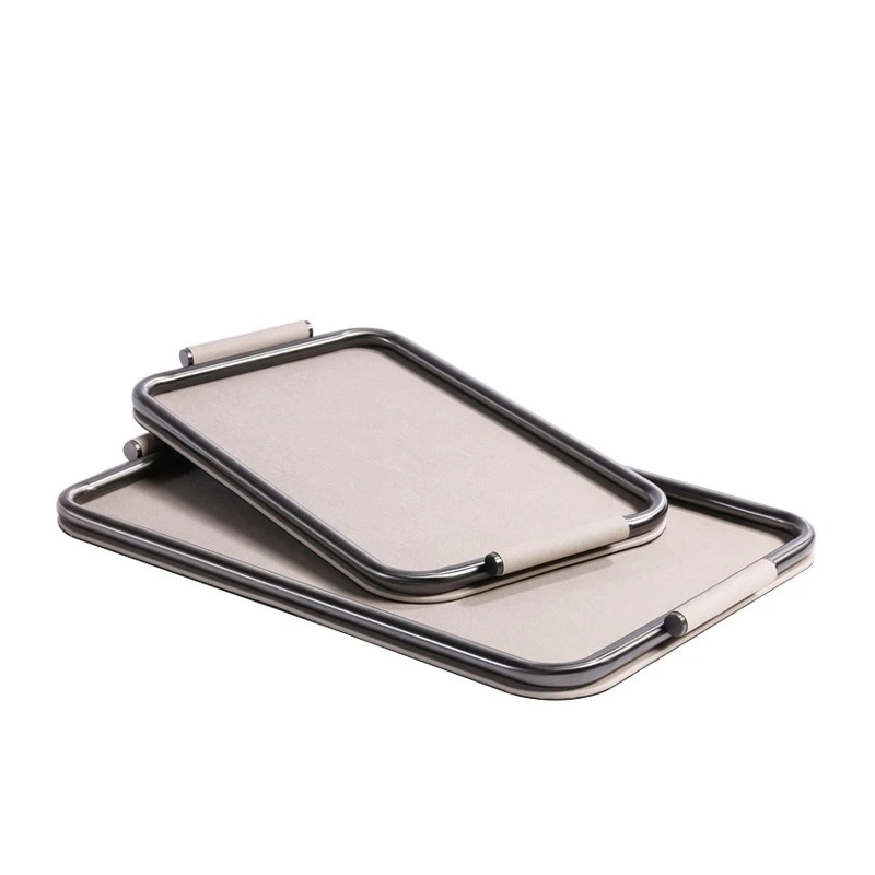 Leather Tray Fruit Cake Storage Trays Luxury Hospitality Dinner Provide Trays Home Tableware Aesthetic Decoration Unique Plate