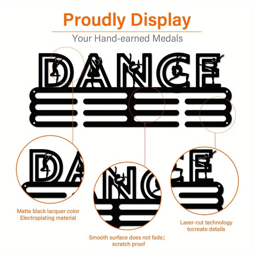 CIFBUY Dance Medal Hanger Display Rack Rust Proof Waterproof Indoor Outdoor Gym Home Wall Mount