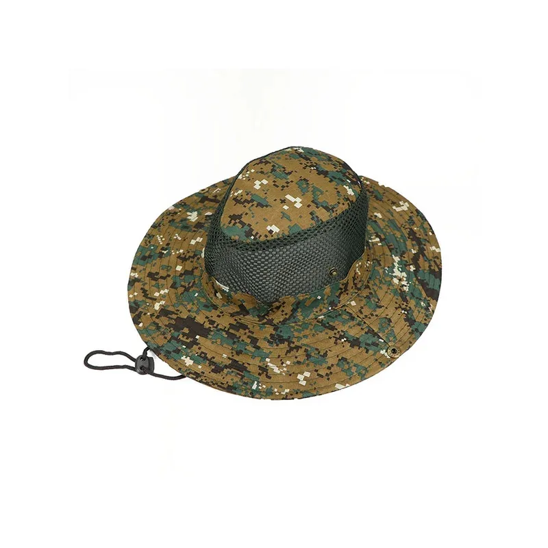 Outdoor Hat Camouflage Fisherman Hat Fishing Hat Sun Protection Sunshade Hat Wide Brim Hat Hiking Hat Mesh Hat