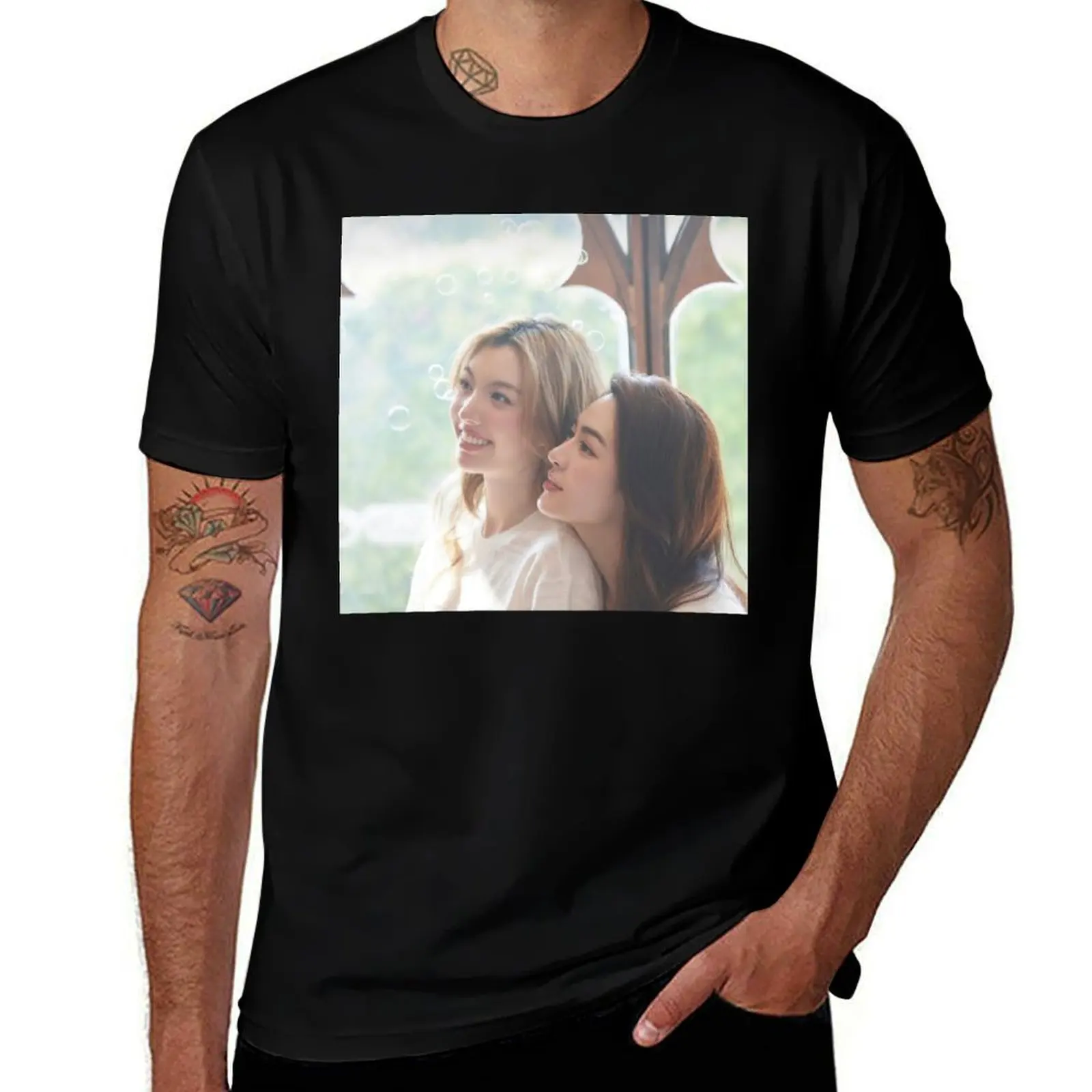 The Secret of Us LingOrm Thai GL Shipped Couple T-Shirt Basic Simple Design Short Sleeve Shirt T-Shirt