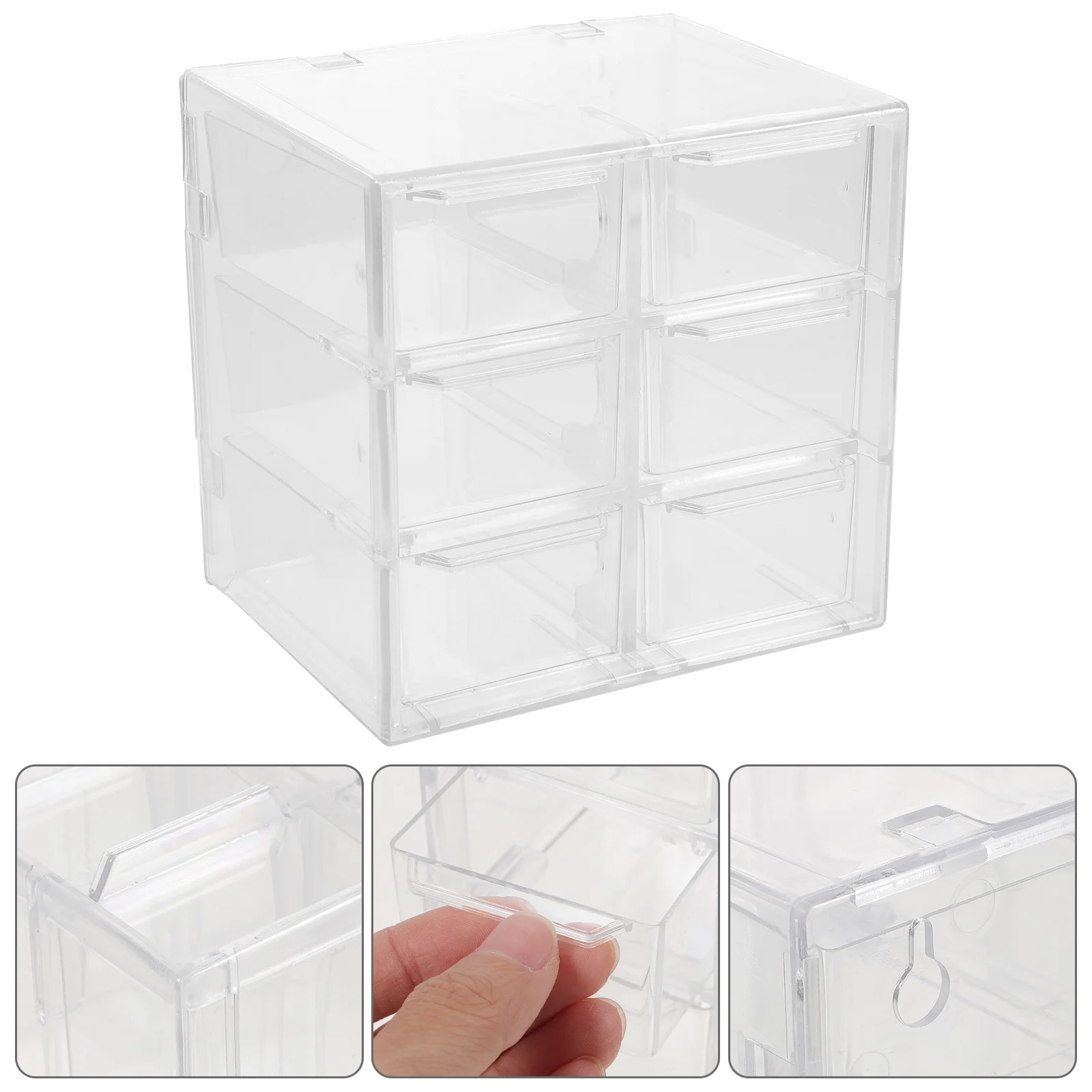 

Transparent Drawer Box Storage Drawers Desk Organizer Stationery Container Office