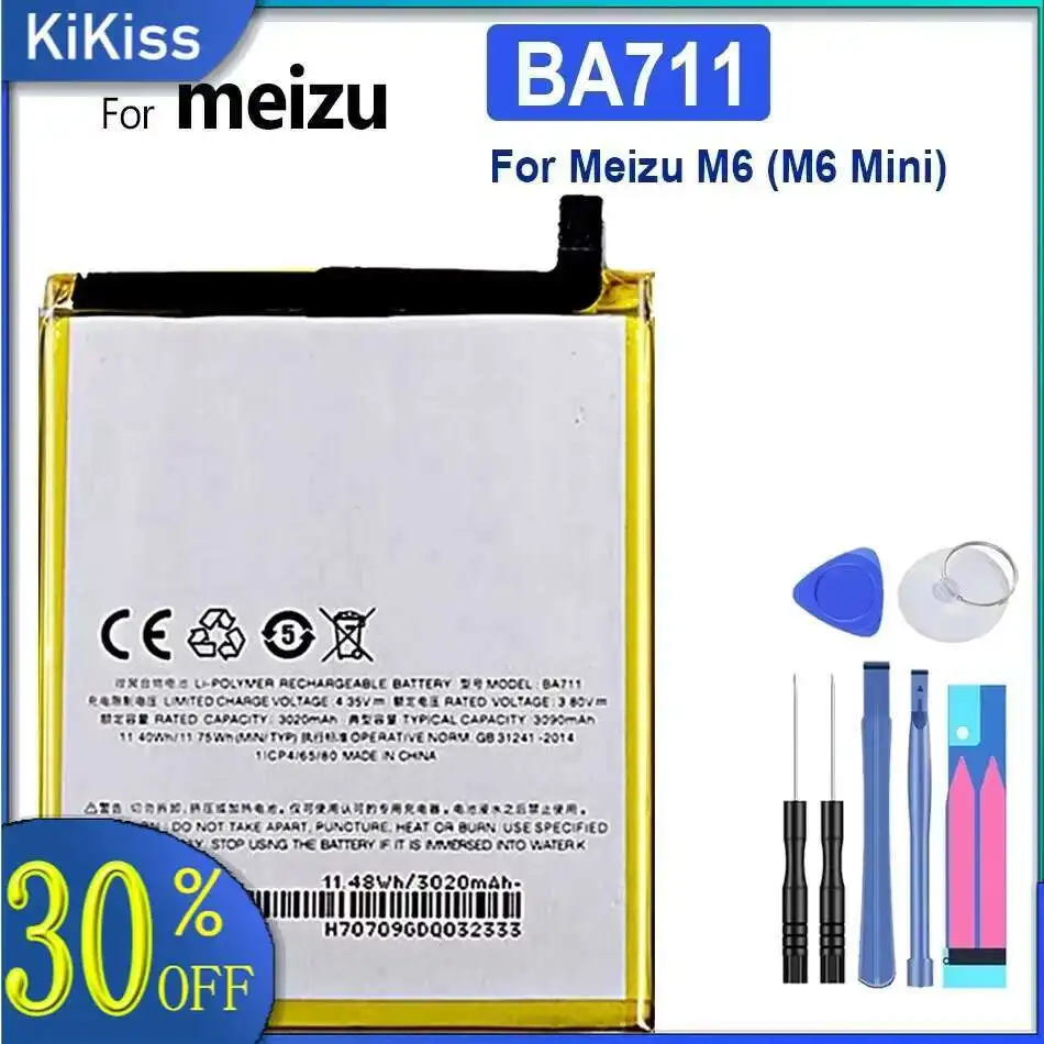 

Battery For Meizu M6 For Meilan 6 M711M M711C M711Q M711H Mobile Phone Batteries New