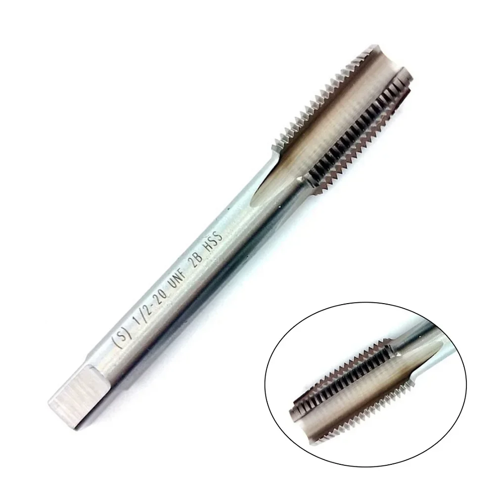 

1/2-20 UNF Machine Screw Taps HSS Right Hand Thread Pitch 1/2Inch Cutting Tools Tap Drill Bit 84mm Alloy Steel Tap Hand Tools