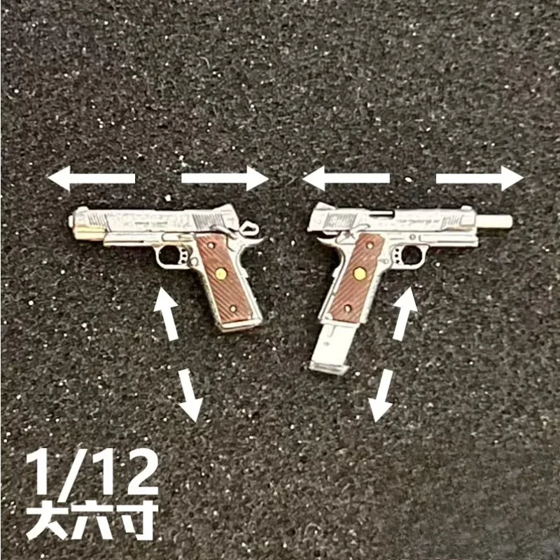 En stock: Accesorios de modelo de pistola tipo derivado M1911A1 a escala 1/12 (no dispara) para figuras de acción de 6'' (Mezco, Notaman, SHF)