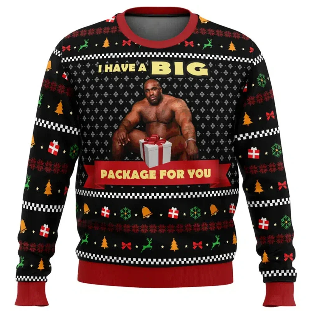 

Big Package Barry Wood Meme Ugly Christmas Sweater Men Women Pullover Round Neck Long Sleeve Top Christmas 2025 New Sweatshirt