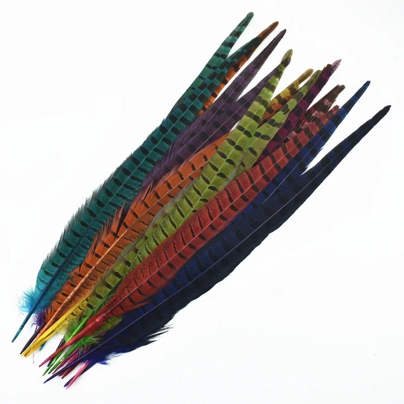 Großhandel 40-45cm Natürliche Fasanenfedern für Bastelarbeiten Lange Große Federn Deko DIY Karneval Hochzeit Party Dekoration – Detail 5