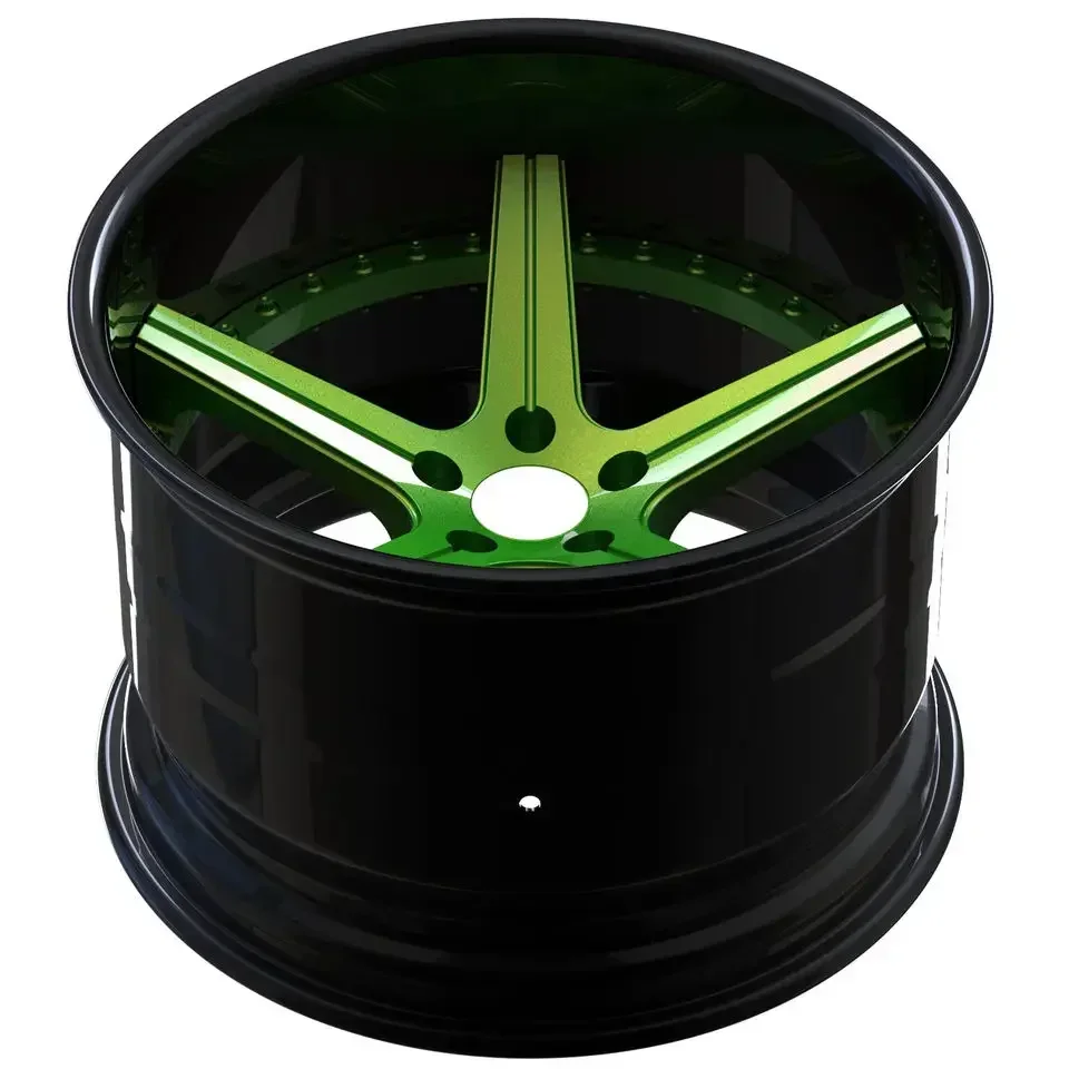 

Luxury Green Car Custom Wheels Rims Two Piece 17-22 Inch Car Wheels Custom Forged Aluminum Alloy Wheel