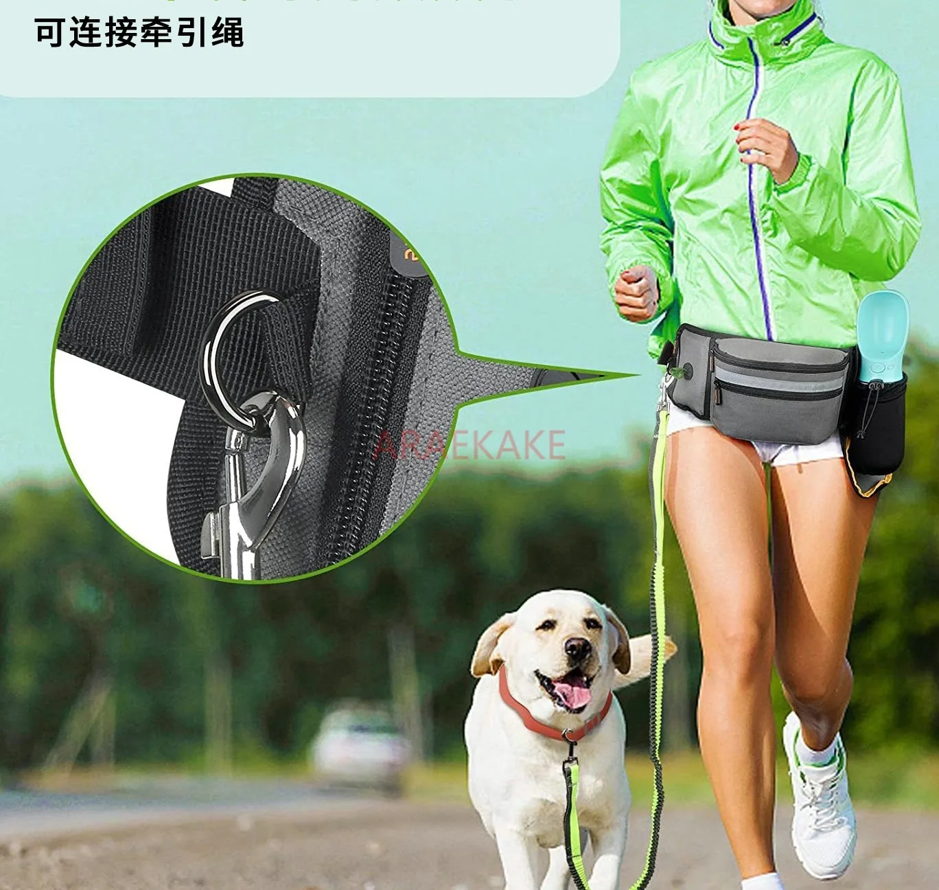 

Multi functional dog training bag, portable, breathable, outdoor, can be hung with a large capacity towing rope
