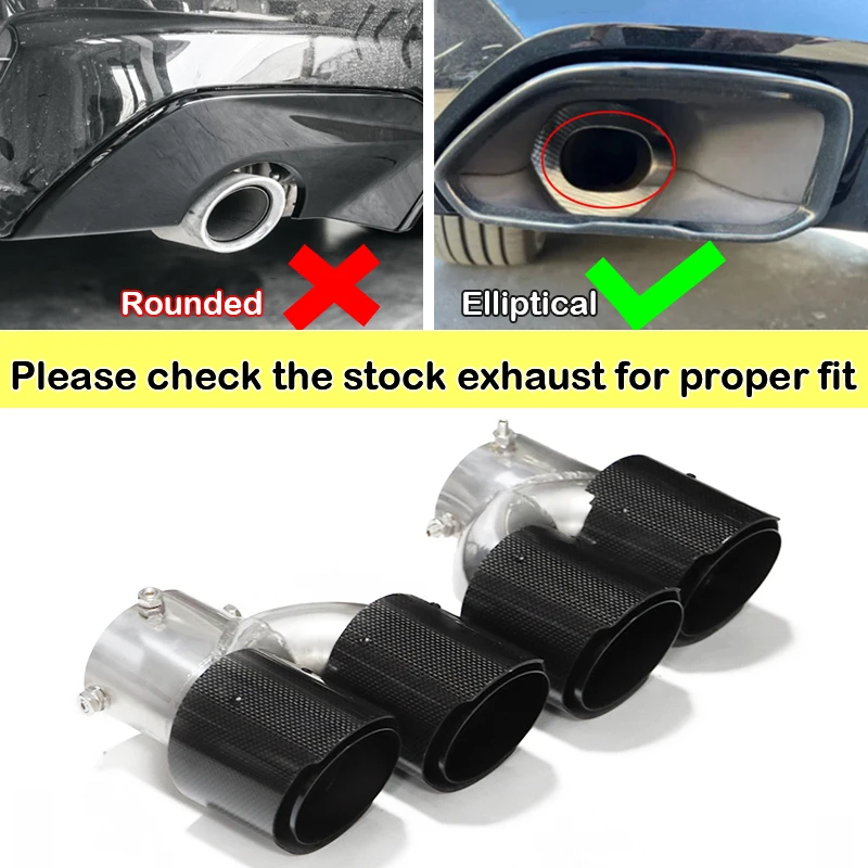 Auto Quad Uitlaat Tip Voor BMW G20 G21 M340i G42 M240i G23 M440i Dual M Prestaties Uitlaat Tip Uitlaatsysteem Nozzle Uitlaat