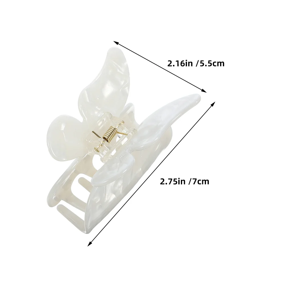 2 Pcs Butterfly Hair Clip Claw for Thick Clips Women Modeling Miniature Cute Acetate Sheet Small Shaped