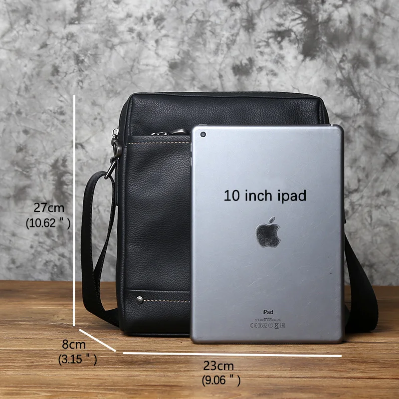 NZPJ Leder herren Schulter Tasche Casual Große-Kapazität Weichem Leder Rucksack Top Schicht Rindsleder Vertikale Messenger Business Tasche – Detail 2