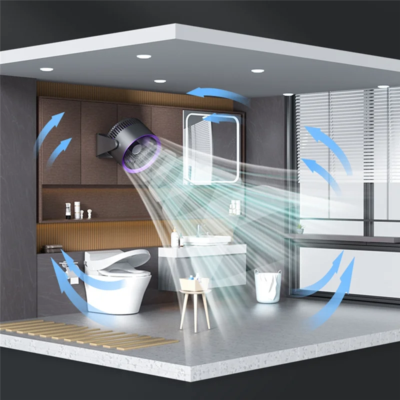 GOOD-Electric Fan 4000Mah Rechargeable Air Circulation Stand Fans Summer Cooling Camping Fan Portable Air Conditioner