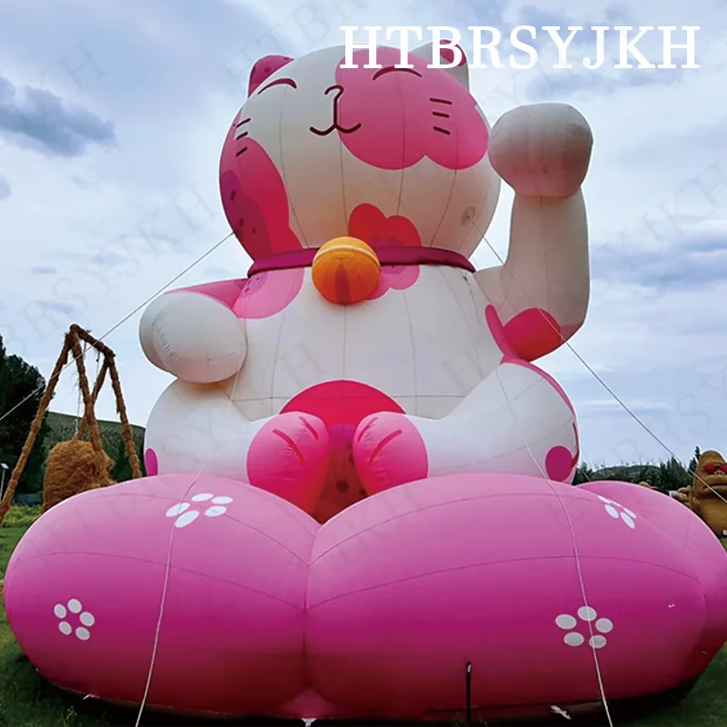 

Inflatable cartoon cat combined with air model outdoor farm grass camping activities props