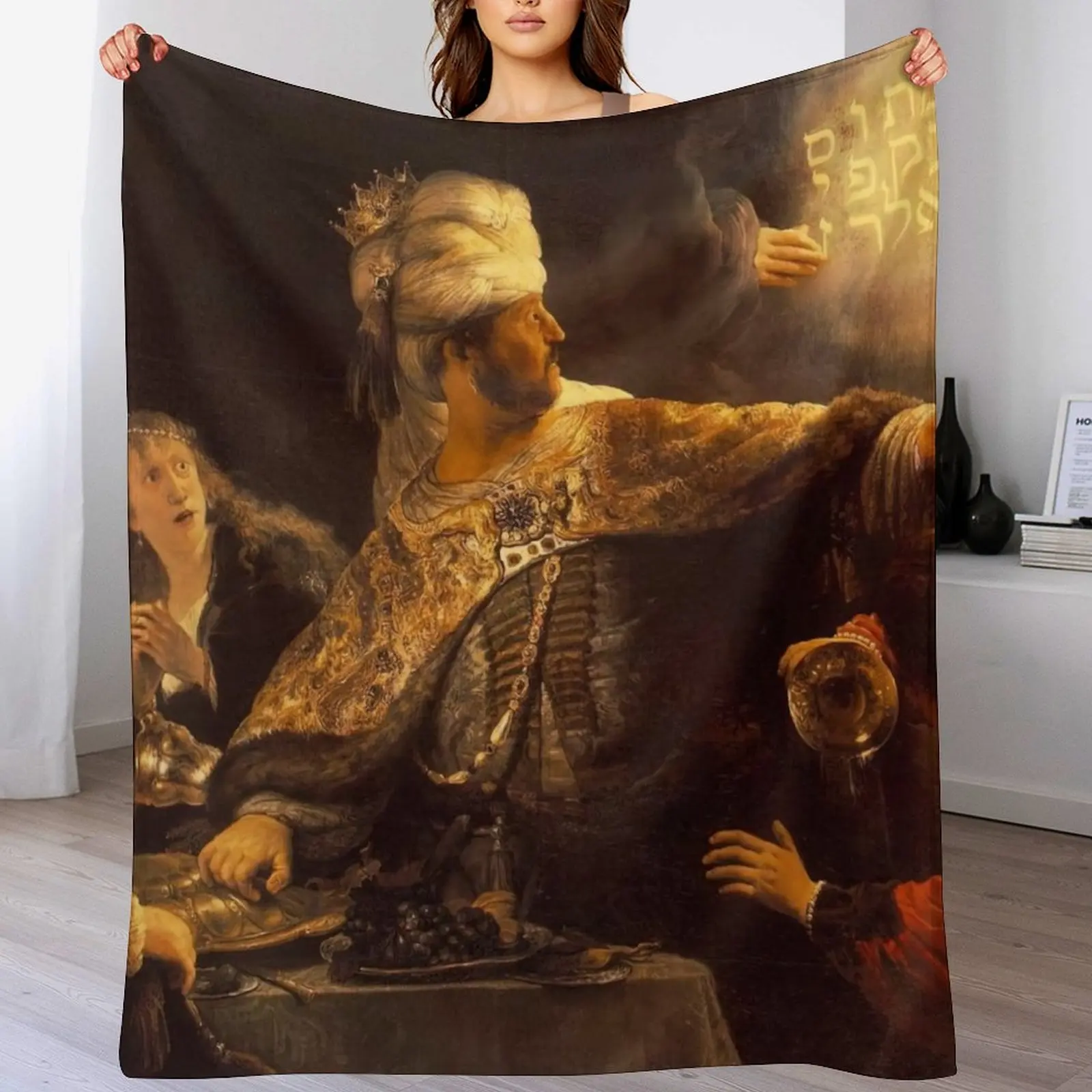 Rembrandt Harmenszoon van Rijn, rembrandt artwork, rembrandt van rijn portrait Throw Blanket Plush Plaid Soft Big Blankets