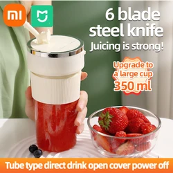 Xiaomi Electric Fruit Juicer Wireless Blender Juice Mixer Portable Juicer with  Household USB Charging 6 Blade Gift Juice Cup