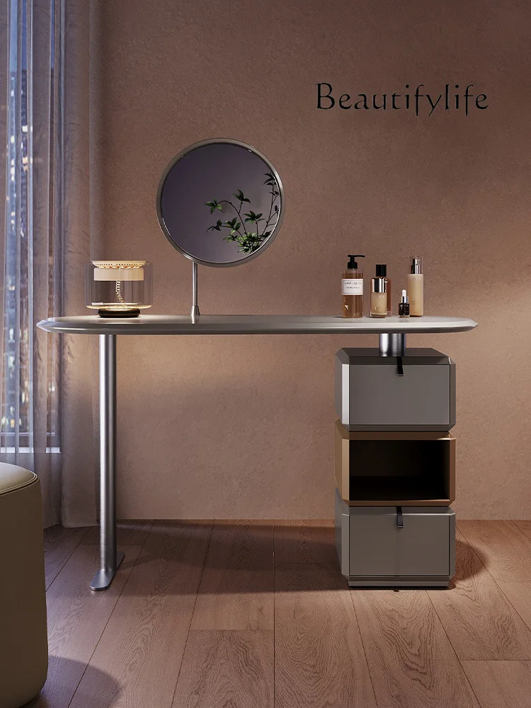 

Italian Minimalist Dressing Table Simple Designer Locker Light Luxury Art Makeup Table Combination