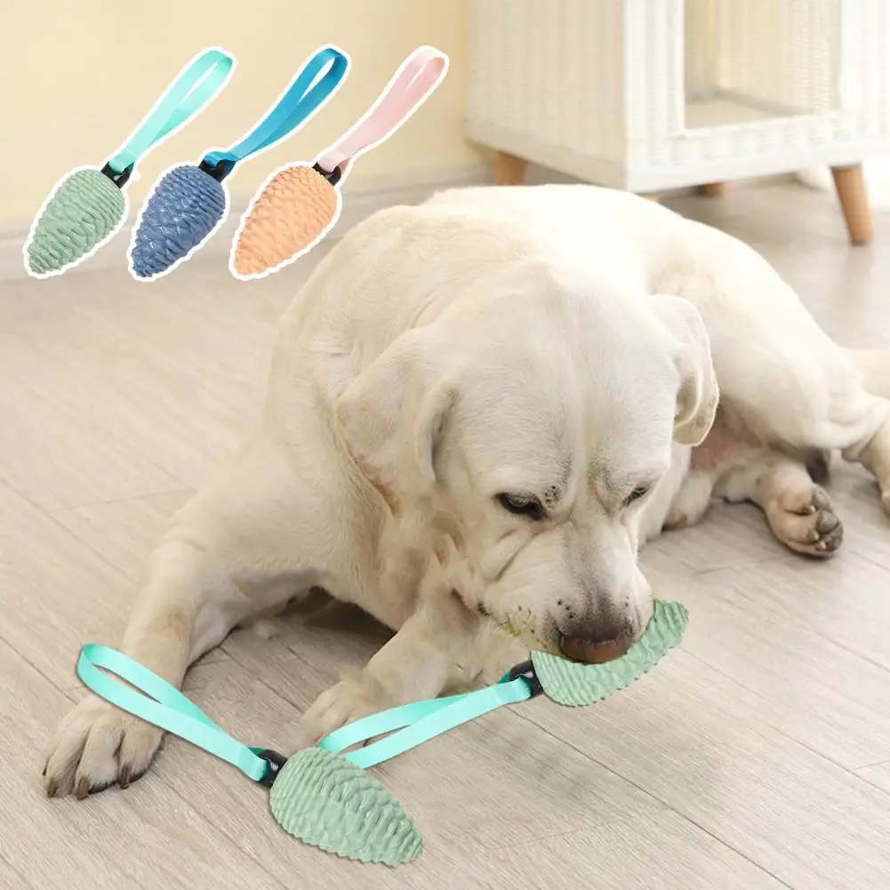 Pet Teething Toy Dog Chew Toy Durable Pine Cone Shape Dog Squeaky Chew Toy for Medium Dogs Dog Toy for Training for Chewers