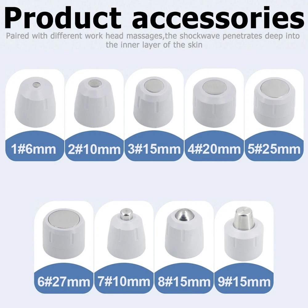 New 12Bar Professional Pneumatic ShockwaveTherapy Machine For ED Treatment Pain Relief Muscle Massage Relaxation  2 IN 1 Massage