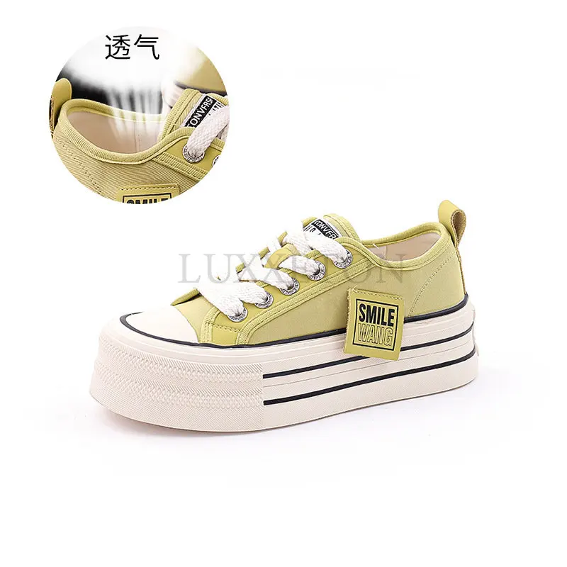 Canvas Shoes Women Spring Summer Casual Walking Platforms Vulcanized Shoes Ladies Fashion Chunky Sneakers Zapatos Para Mujer