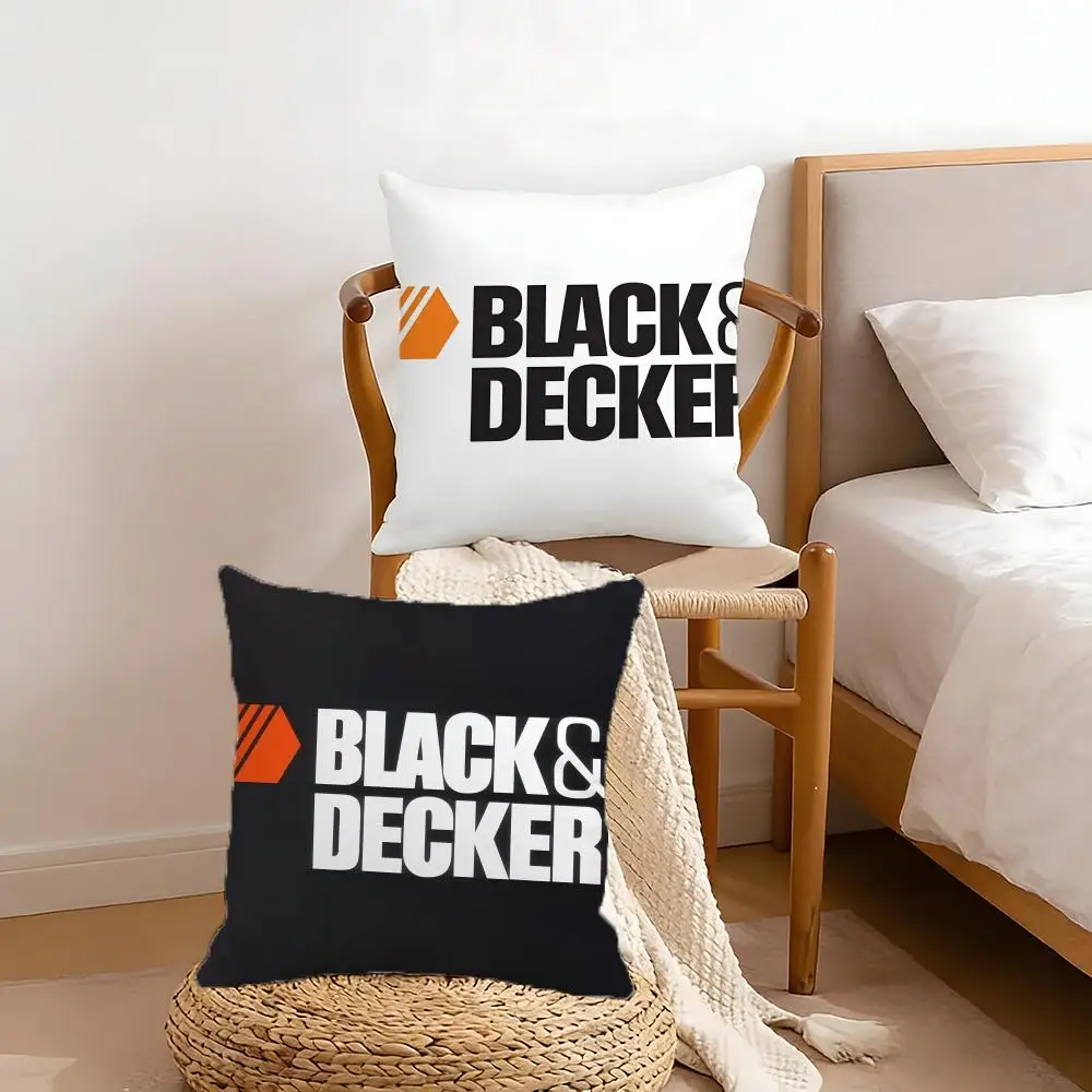 Black+Decker Brand Cushion Cover Short Plush Anti-Dust Mite Pillowcase Sofa Cushion Cover With Invisible Zipper