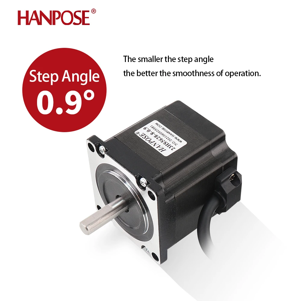 hanpose High torque  23HS5628-0.9 degrees 4-lead 57 Series motor 2.8A 126N.cm for CNC milling machine Nema23 Stepper Motor